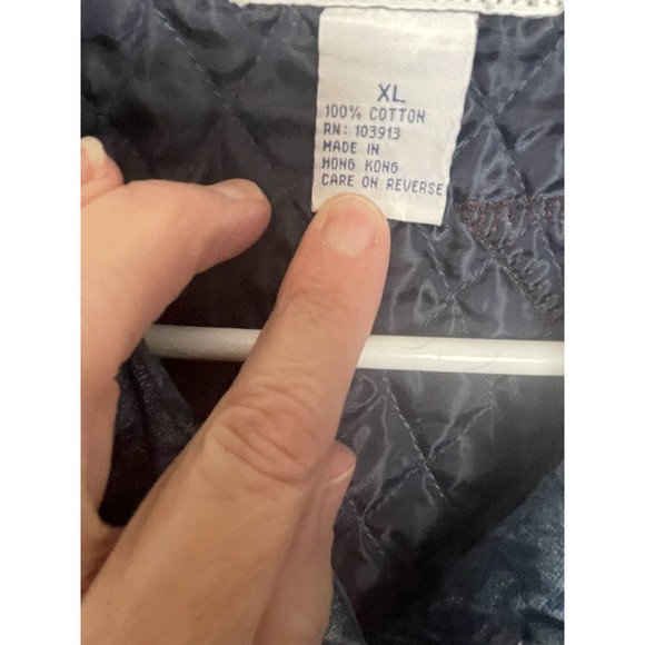 HAK'S Quilted Sleeveless Vest, blue with patchwork, size XL - Picture 3 of 4